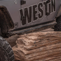 Thumbnail for Westin/Snyper 07-17 Jeep Wrangler Unlimited Triple Tube Rock Rail Steps - Textured Black