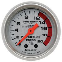 Thumbnail for Autometer Ultra-Lite 52mm 2000 PSI Mechanical Nitrous Pressure Gauge