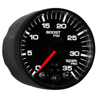 Thumbnail for Autometer Spek-Pro Gauge Boost 2 1/16in 35psi Stepper Motor W/Peak & Warn Black/Black