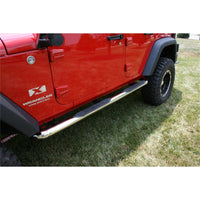 Thumbnail for Rugged Ridge 3-In Round Side Step SS 07-18 Jeep Wrangler Unlimited JK