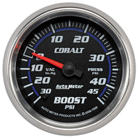 Thumbnail for AutoMeter Gauge Vac/Boost 2-5/8in. 30Inhg-45PSI Mechanical Cobalt