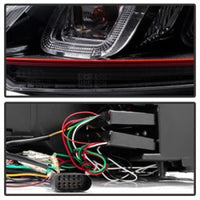 Thumbnail for Spyder Volkswagen Golf / GTI 10-13 Version 3 Projector Headlights - Black PRO-YD-VG10V3R-DRL-BK