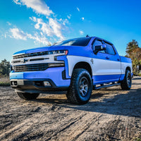 Thumbnail for Westin 2019 Chevrolet Silverado/Sierra 1500 Crew Cab Non LD PRO TRAXX 5 Oval Nerf Step Bars - Black