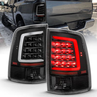 Thumbnail for ANZO 2009-2018 Dodge Ram 1500 LED Taillight Plank Style Black w/Clear Lens