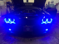 Thumbnail for Oracle 15-21 Dodge Challenger Waterproof LED Fog Light Halo Kit - ColorSHIFT SEE WARRANTY