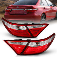 Thumbnail for ANZO 2015-2016 Toyota Camry LED Taillights Red/Clear