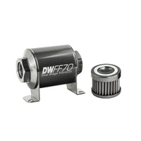 Thumbnail for DeatschWerks Stainless Steel 8AN 40 Micron Universal Inline Fuel Filter Housing Kit (70mm)