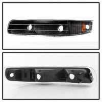 Thumbnail for Xtune Chevy Silverado 99-02 Amber Reflector Bumper Lights Black CBL-JH-CS99-AM-BK