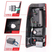 Thumbnail for ANZO 2003-2006 Chevrolet Silverado 1500 LED Taillights Red/Clear