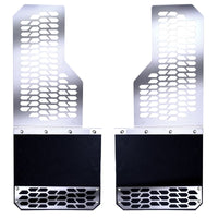 Thumbnail for Putco 11-16 Ford SuperDuty - Set of 2 (Excl Dually Rear) Mud Skins - Polished SS w/ Hex Shield