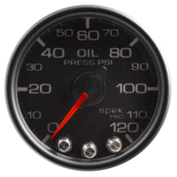 Thumbnail for Autometer Spek-Pro Gauge Oil Press 2 1/16in 120psi Stepper Motor W/Peak & Warn Blk/Blk