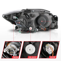 Thumbnail for ANZO 2005-2010 Scion Tc Projector Headlights w/ Halo Chrome (CCFL)