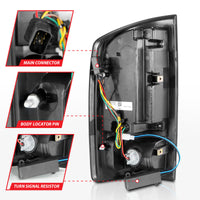 Thumbnail for ANZO 2002-2006 Dodge  Ram 1500 LED Tail Lights w/ Light Bar Black Housing Clear Lens