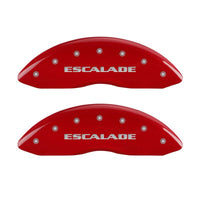 Thumbnail for MGP 4 Caliper Covers Engraved Front & Rear Escalade Red finish silver ch