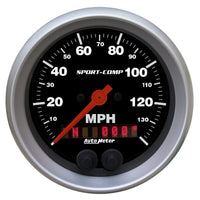 Thumbnail for Autometer Sport-Comp 3-3/8 inch 140 MPH Electronic Speedometer w/ GPS Rally Nav Display Gauge