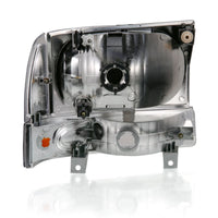 Thumbnail for ANZO 2000-2004 Ford Excursion Crystal Headlight w/ Corner Light Chrome Amber (w/o Bulb)