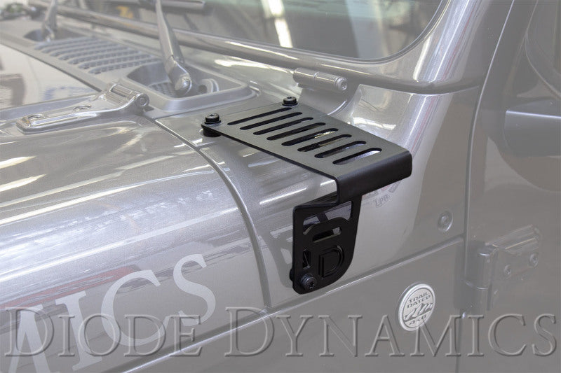 Diode Dynamics 18-21 Jeep JL Wrangler/Gladiator SS3 Cowl LED Bracket Kit - White Pro