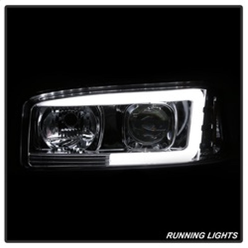 Spyder GMC Sierra 1500/2500/3500 99-06 V2 Projector Headlights - DRL - Chrome PRO-YD-CDE00V2-LB-C