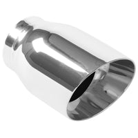 Thumbnail for MagnaFlow Tip Stainless Double Wall Round Single Outlet Polished 3.5in DIA 2.5in Inlet 5.5in Length