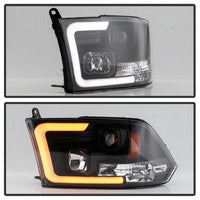 Thumbnail for Spyder 09-16 Dodge Ram 1500 Ver 2 Proj Headlight - Light Bar Turn Signal - Blk - PRO-YD-DR09V2-SB-BK