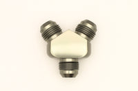 Thumbnail for DeatschWerks 8AN Male Flare + 8AN Male Flare To 8AN Male Flare Y-Block Fitting