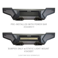 Thumbnail for Go Rhino 16-21 Toyota Tacoma Element Front Bumper with Fixed Light Bar Mount Textured Black