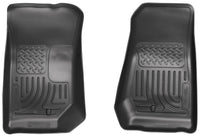 Thumbnail for Husky Liners 07-12 Jeep Wrangler WeatherBeater Black Floor Liners