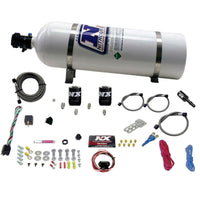 Thumbnail for Nitrous Express 11-15 Ford Mustang GT 5.0L Coyote Single Nozzle Nitrous Kit (35-150HP) w/15lb Bottle