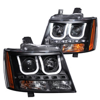 Thumbnail for ANZO 2007-2013 Chevrolet Avalanche Projector Headlights w/ U-Bar Black