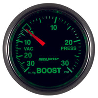 Thumbnail for Autometer GS 52mm 30 In Hg.-Vac/30 PSI Mechanical Vacuum/Boost Gauge
