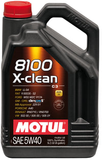 Thumbnail for Motul 5L Synthetic Engine Oil 8100 5W40 X-CLEAN C3 -505 01-502 00-505 00-LL04