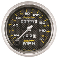 Thumbnail for Autometer 3-3/8in Carbon Fiber 0-160MPH Mechanical Speedometer