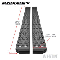 Thumbnail for Westin Grate Steps Running Boards 86 in - Textured Black