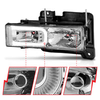 Thumbnail for ANZO 1999-2000 Cadillac Escalade Crystal Headlights