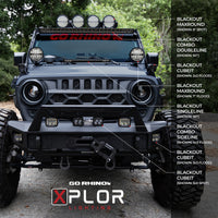 Thumbnail for Go Rhino Xplor Blackout Series Sgl Row LED Light Bar (Surface/Threaded Stud Mount) 20.5in. - Blk