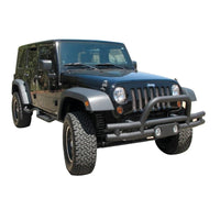 Thumbnail for Rampage 2007-2018 Jeep Wrangler(JK) Double Tube Bumper Front - Black