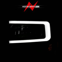 Thumbnail for ANZO 99-04 Ford F250/F350/F450/Excursion (excl. 99) Crystal Headlights - w/ Light Bar Black Housing