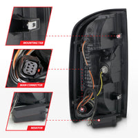 Thumbnail for ANZO 15-21 GMC Canyon Full LED Tail Lights w/ Red Lightbar Black Housing Smoke Lens