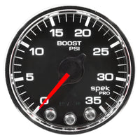 Thumbnail for Autometer Spek-Pro Gauge Boost 2 1/16in 35psi Stepper Motor W/Peak & Warn Black/Chrome