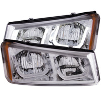 Thumbnail for ANZO 2003-2006 Chevrolet Silverado 1500 Projector Headlights w/ U-Bar Chrome