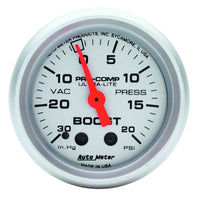 Thumbnail for Autometer Ultra-Lite 52mm 20 PSI Mechanical Boost Gauge