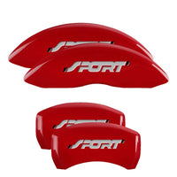 Thumbnail for MGP 4 Caliper Covers Engraved Front & Rear No bolts/Sport Red finish silver ch