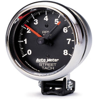 Thumbnail for Autometer Traditional Chrome 3-3/4in 8k w/ Red Line Tachometer