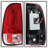 Thumbnail for Spyder 08-16 Ford Super Duty F-250 V3 Light Bar LED Tail Lights - Red Clear (ALT-YD-FS07V3-LBLED-RC)
