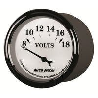 Thumbnail for AutoMeter Gauge Voltmeter 2-1/16in. 18V Elec Old Tyme White II