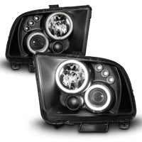 Thumbnail for ANZO 2005-2009 Ford Mustang Projector Headlights w/ Halo Black