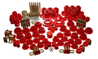 Thumbnail for Energy Suspension 97-06 Jeep Wrangler TJ (w/ 1in Body Lift Kit) Red Hyper-Flex Master Bushing Set