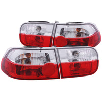 Thumbnail for ANZO 1992-1995 Honda Civic Taillights Red/Clear