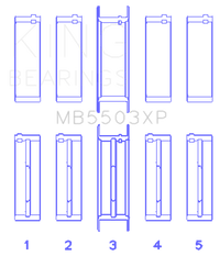 Thumbnail for King Ford V8 351ci 5.8L 16V (Size STD) Performance Main Bearing Set