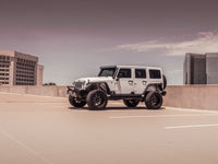 Thumbnail for Road Armor 07-18 Jeep Wrangler JK Stealth Front Fender Flare Body Armor w/LED DRL - Tex Blk